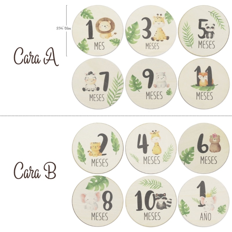 6 Pack Baby Milestone Cards Infant Discs Milestone Cards Birth Cards for Baby Shower- Newborn Photography Gift