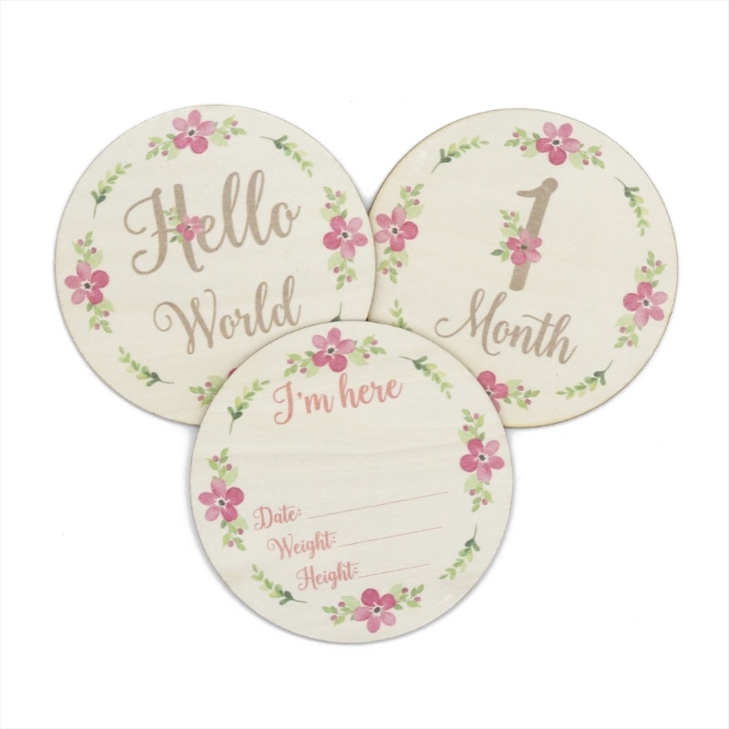 Upgraded Baby Monthly Cards Discs Milestone Cards Birth Cards for Baby Shower Newborn Photography Props Durable A2UB