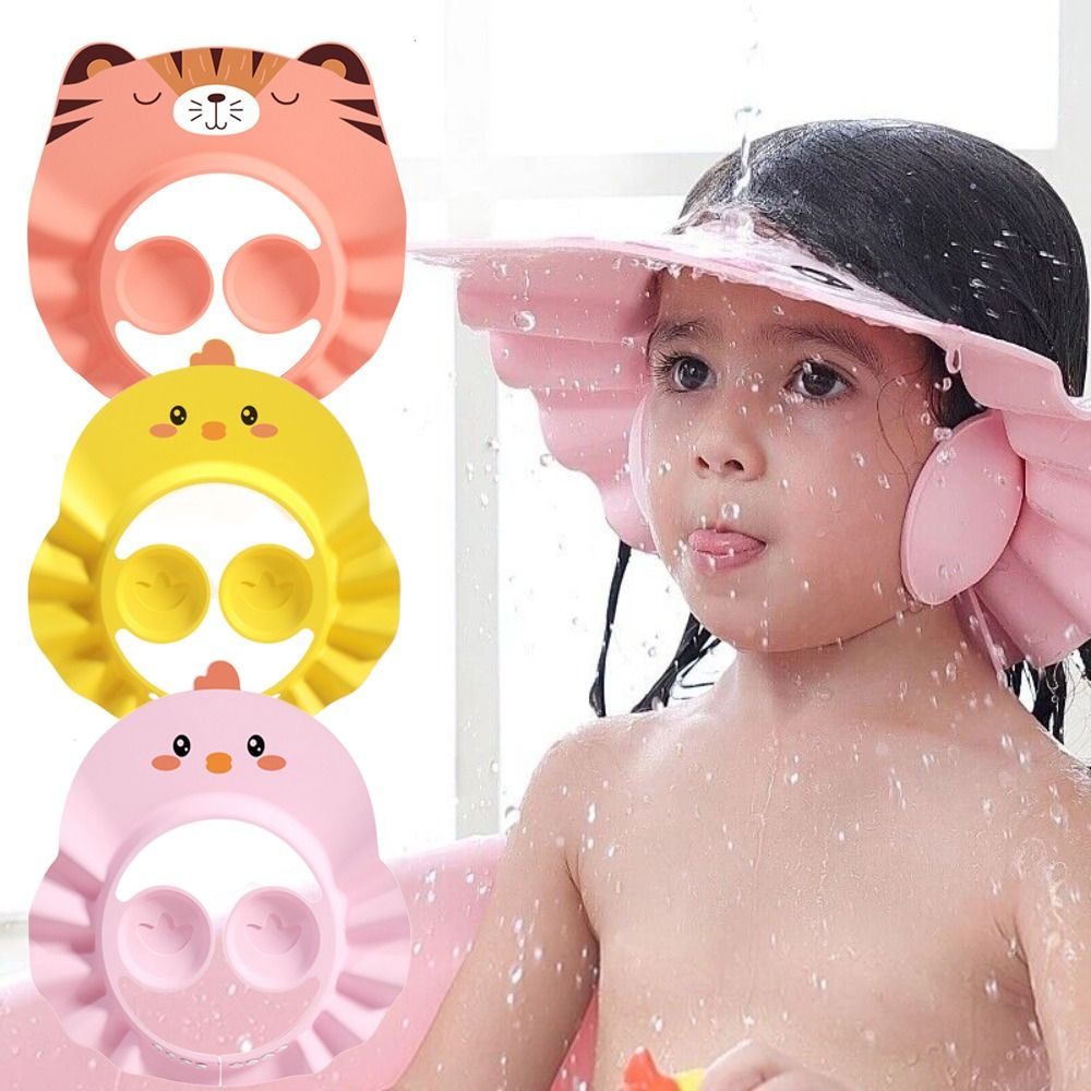 Adjustable Ear Shield Wash Hair Cap Ear Protection Baby Shower Caps Shampoo Hat Bath Hat Wash Hair Shield