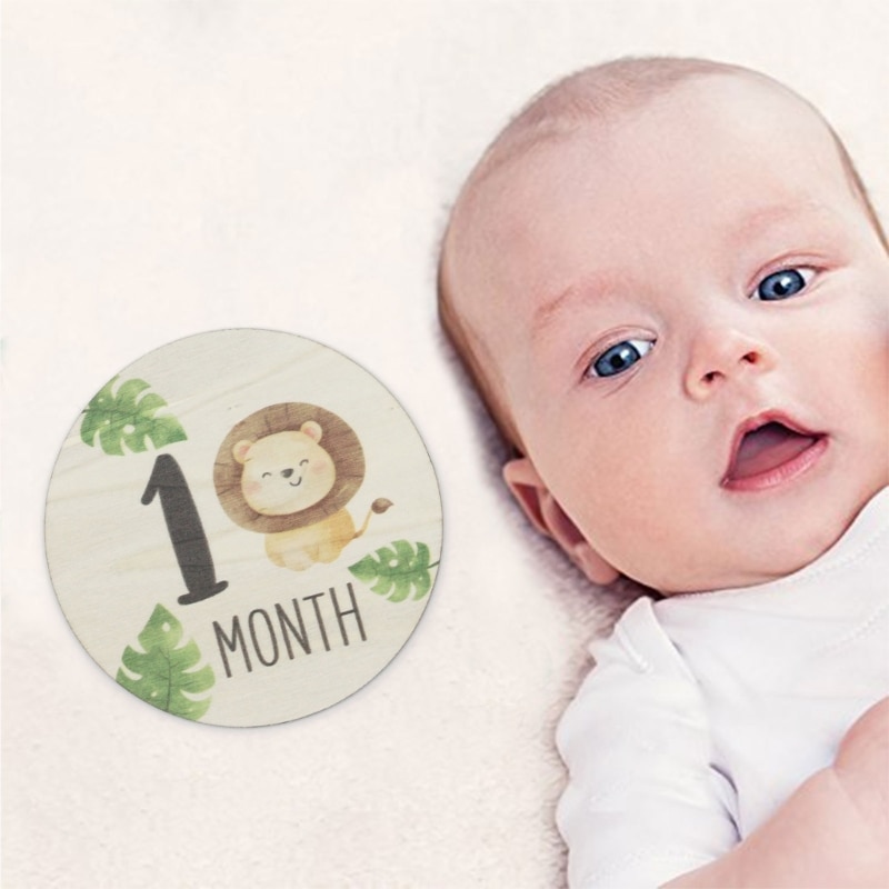 6 Pack Baby Milestone Cards Infant Discs Milestone Cards Birth Cards for Baby Shower- Newborn Photography Gift A2UB