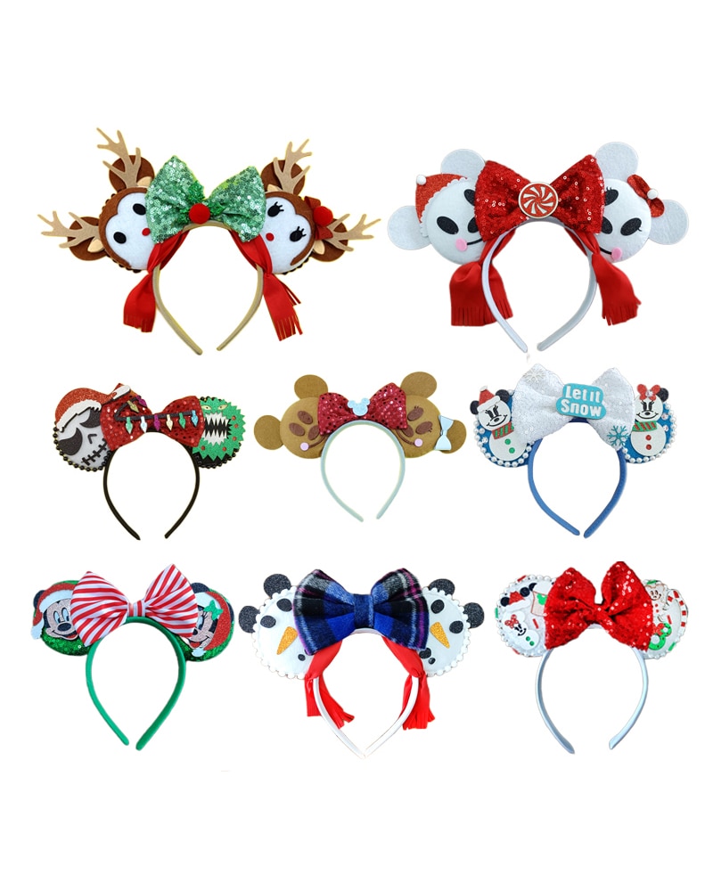 Christmas Mickey Mouse Ears Headbands Festival Carnival Party Hair Headwear For Baby Girls Women Headband Kids Accessories