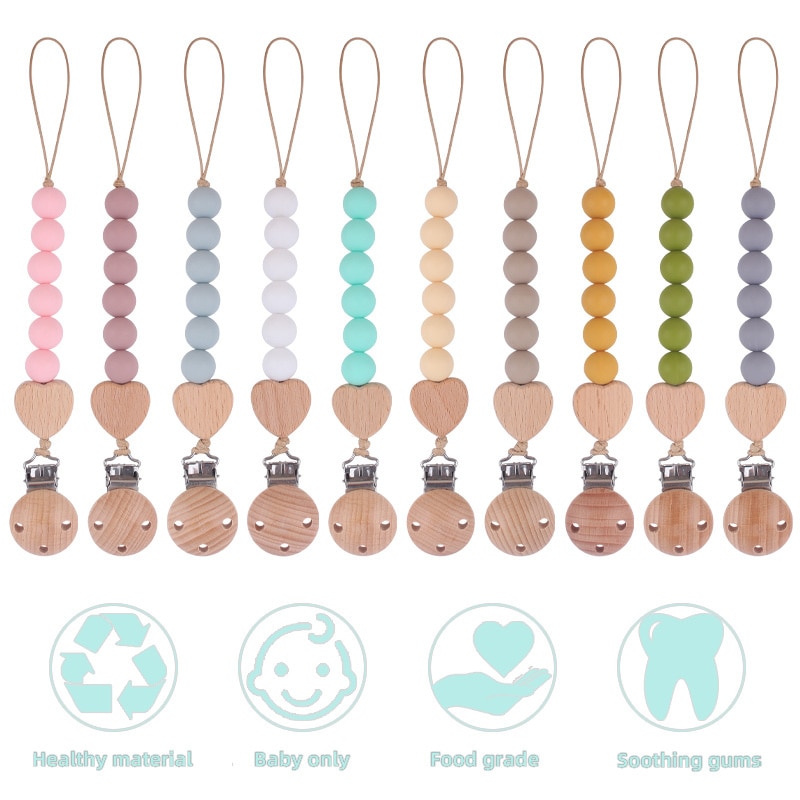 NEW Pacifier Clip For Newborn Baby Dummy Clips Holder Infant Soother Chains Nipple Holder For Babies Teething Toy Baby Chew Gift