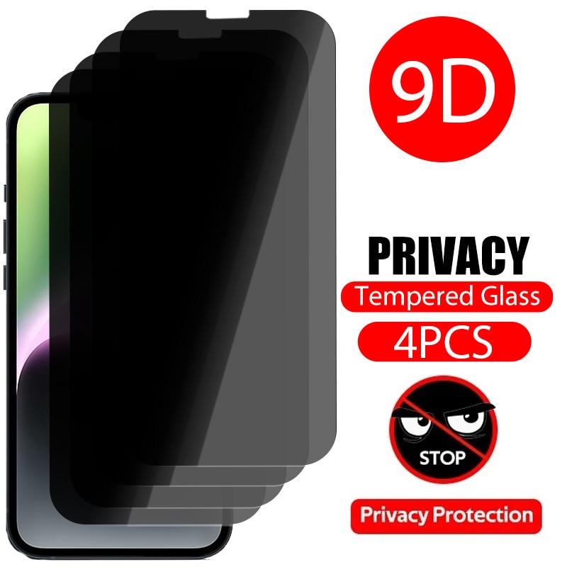 4PCS Privacy Screen Protector for iPhone 14 13 Pro 13 Mini SE 2020 Anti-spy Tempered Film On For Iphone13 PRO MAX 14 Plus Glass