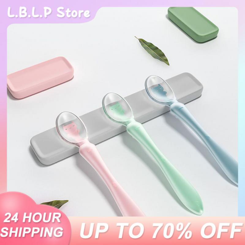 Temperature-sensitive Spoon Training Self-feeding Spoon Baby Training Spoon Baby Spoon 1pcs Baby Feeding Spoon Soft For Babies