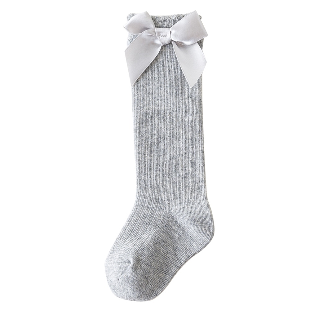 New 2023 Baby Tights & Stockings for Girls Socks with Bowknot Drawstring Mid-tube Baby Toddler Stockings Baby Stockings