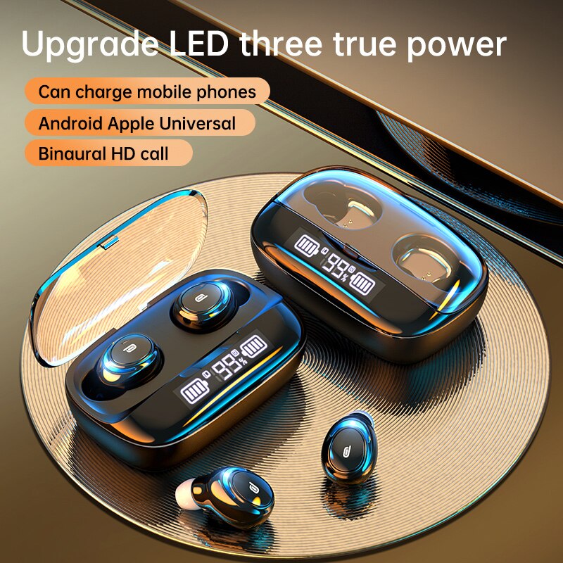 Stereo Wireless Earphone Digital Display Noise Reduction Tws Headphone Touch Control Headset Sports Earbuds