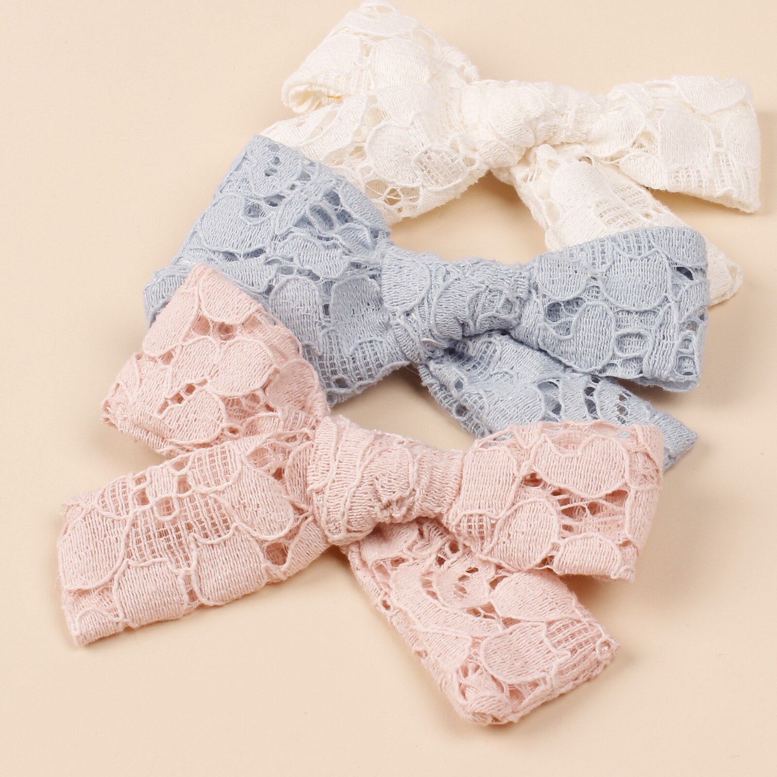 3.9 Inch Baby Girl Hair Clips 2pcs Lace Bows Children Hair Accessories Cute Spring Kids Hairpins Princess Barrette Hairgrips
