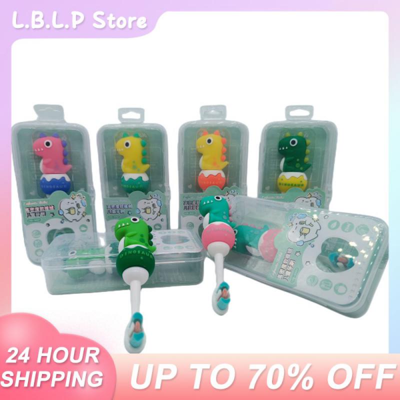 Children's Oral Care Tooth Guard Toothbrush Cute Cartoon Dinosaur Children Soft Hair Toothbrush Soft And Comfortable For Ba