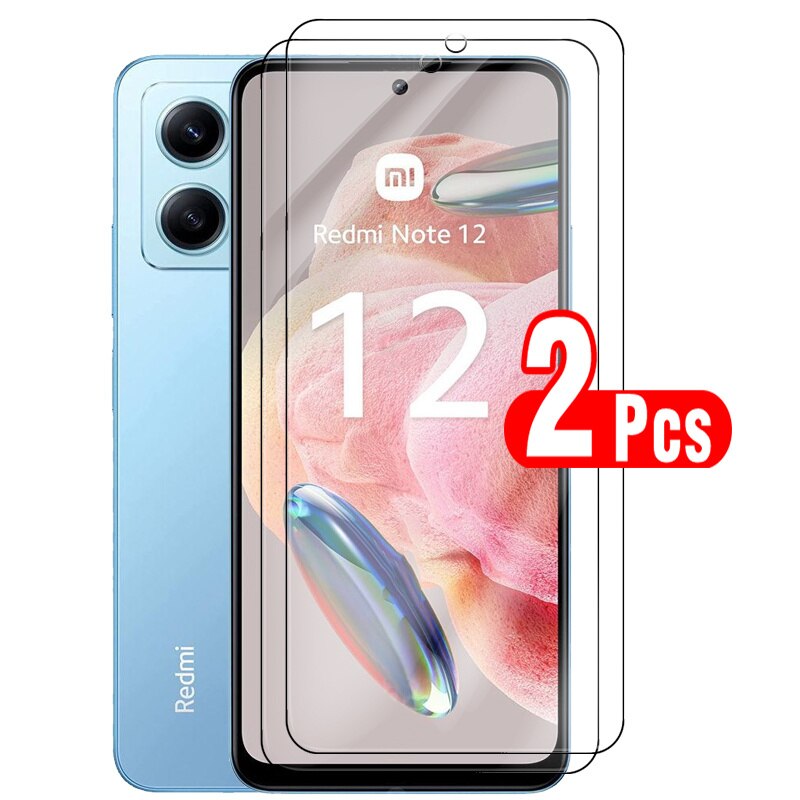 2pcs full cover screen protector tempered glass for Xiaomi Redmi Note 12 Note12 4G protection film Redmy Note12 protective glass