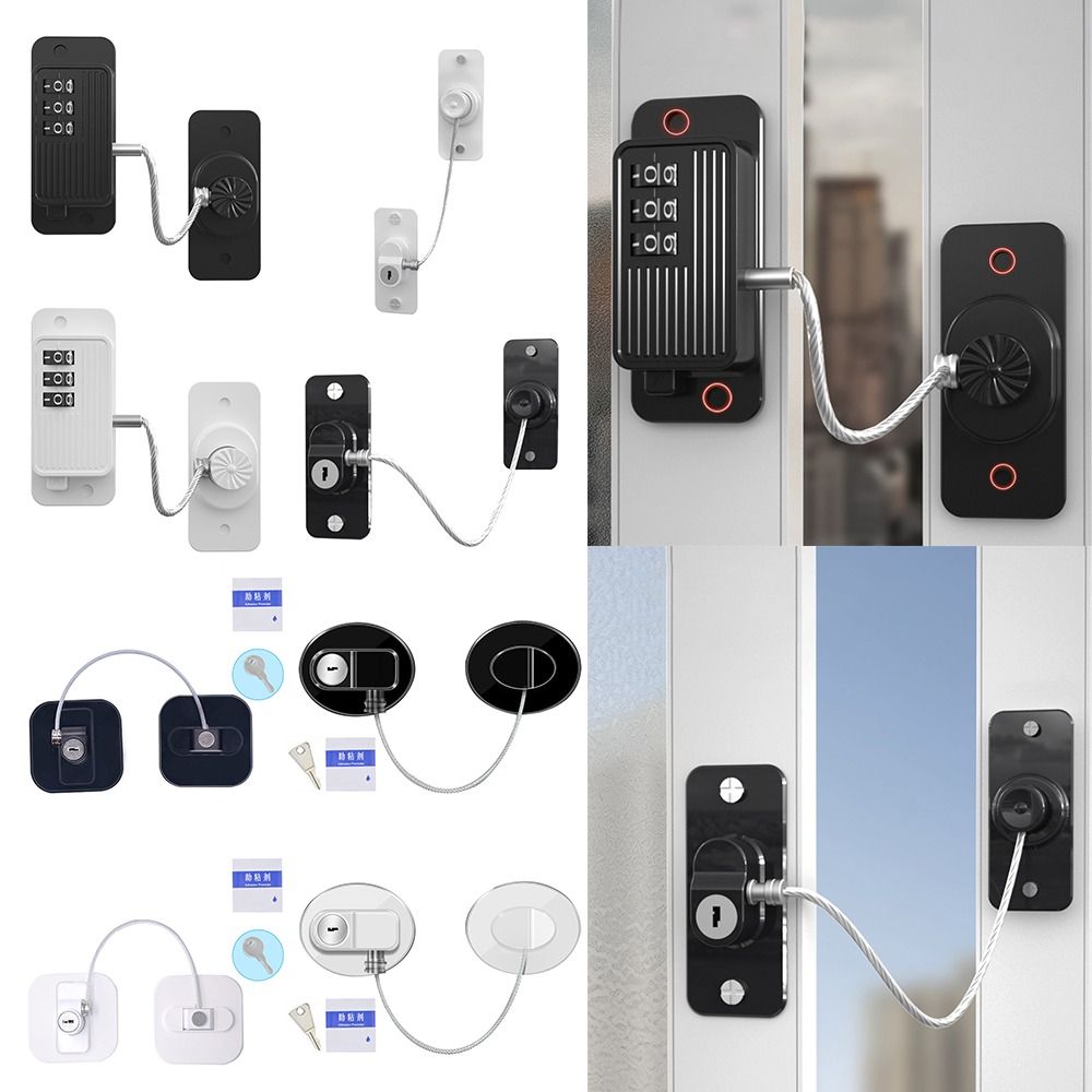 Multifunction Home Window Lock Security Cable Cabinet Lock Refrigerator Door Lock Baby Safety Lock Child Protection