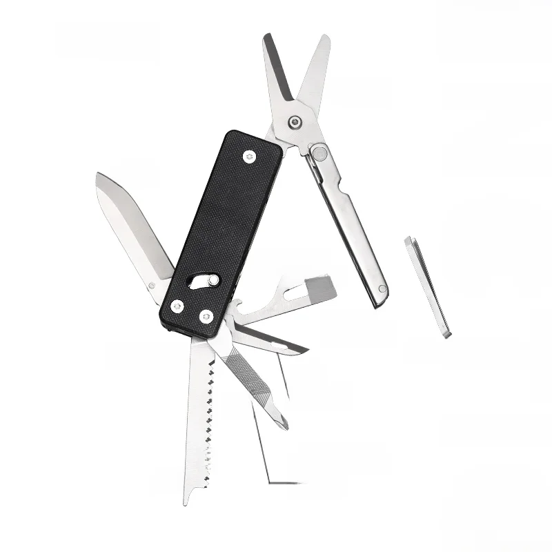 ROXON KS2EMulti-function pocket knife with big scissor tool, G10 handle and Pocket clip, 13