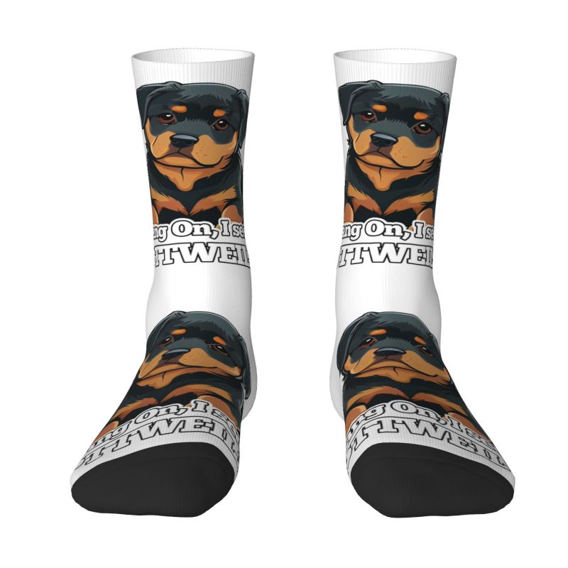 Rottweiler Men Women Crew Socks Unisex Funny Animal Pet Spring Summer Autumn Winter Dress Socks