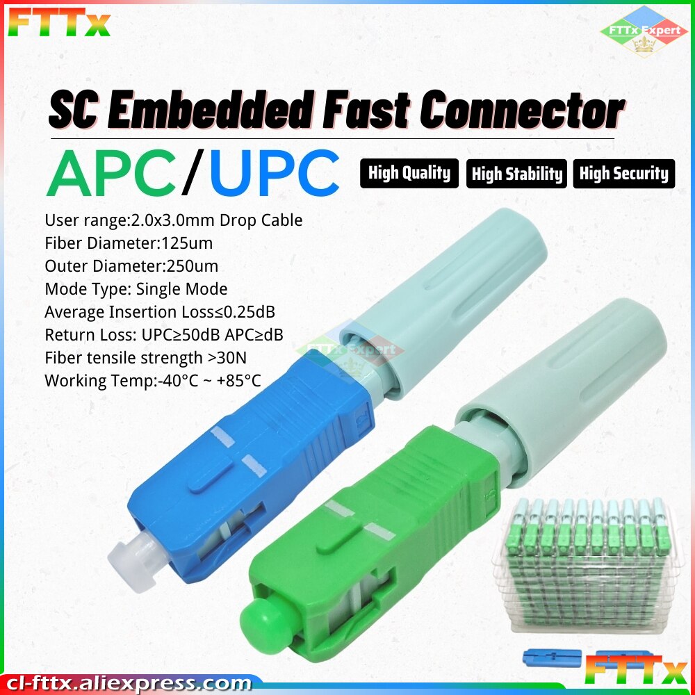 New Original SC APC quick Optical Connector FTTH Tool Cold Connector Tool SC UPC Fiber Optic Fast Connector