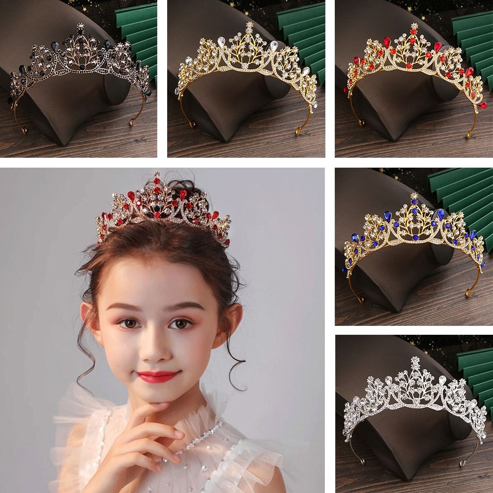 Pearl Tiara Flower Leaf Hair Comb Hair Comb Rhinestone Hair Hoop Princess Crystal Tiaras Bridal Hair Accessories