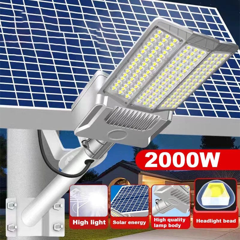 New 600000LM Solar street Light Outdoor Aluminum Solar Street light Garden sunlight Remote Control