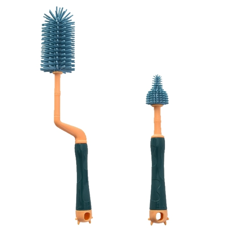 Rotatable Bottle Brush Feeding Bottle Cleaning Brushes for Baby Pacifier Nipple Breastfeeding Pump Part Cup Travel Brush