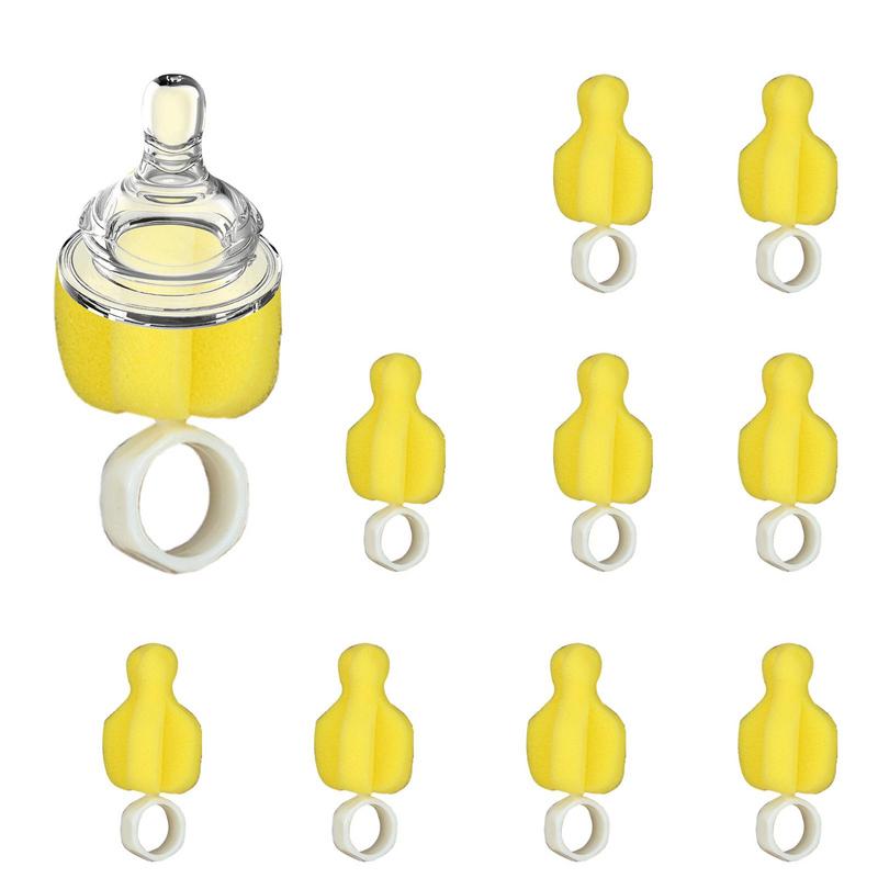 Sponge Nipple Brush 10Pcs Baby Bottle Cleaning Brushes Pacifier Brush Nipple Cleaner Straw Cleaning Brush Water Bottle Brush