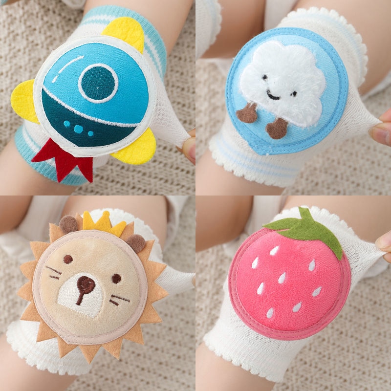 2023 Baby Cartoon Knee Pads Cotton Mesh Crawling Elbow Toddler Protector Safety Infant Kneepad Leg Warmer Kids Cushion Legging