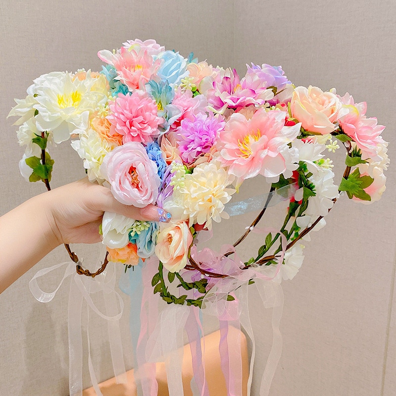 Baby Girl Headband Newborn Elastic Flower Toddler Hair Band Kids Headwear Nylon Girls Soft Hairbands Children Hair Accessories