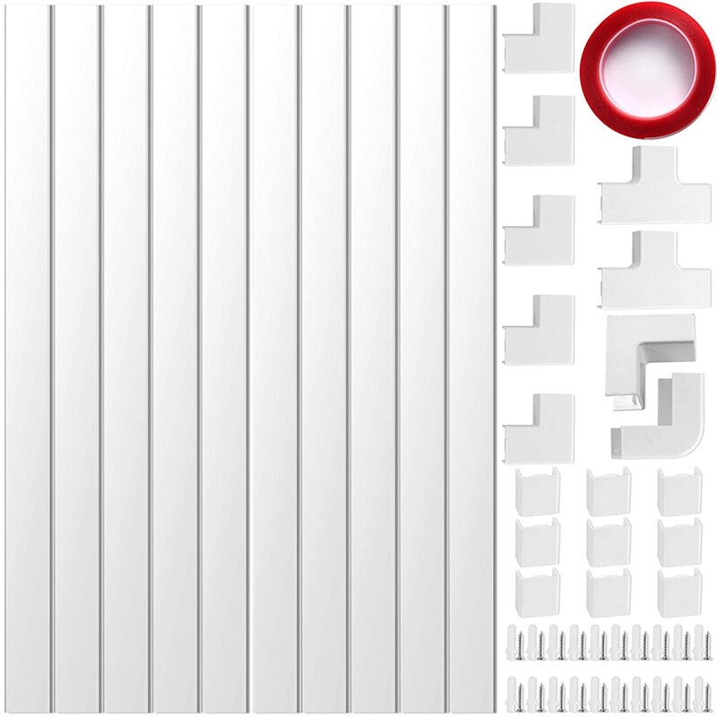 NEW-Cable Concealer, Cord Cover Raceway Kit, Wire Cover For Mount TV, Cable Hider Channel For Home Office