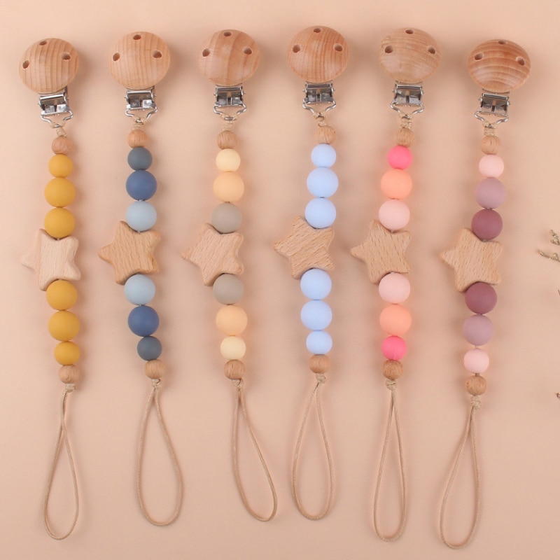 New Cute Silicone Baby Pacifier Clips Silicone Pacifier Chain Nipple Bracket Holder For Nipples Toddler Toys Baby Shower Gift