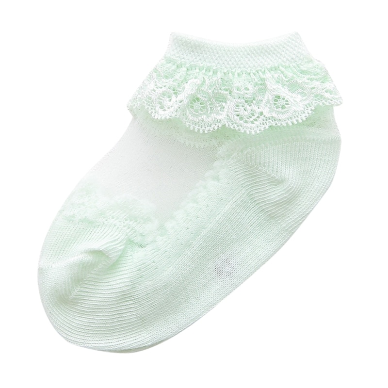 Baby Spring Socks Non-Slip Cotton Socks Lace Socks for Little Girl Summer Socks N1HB