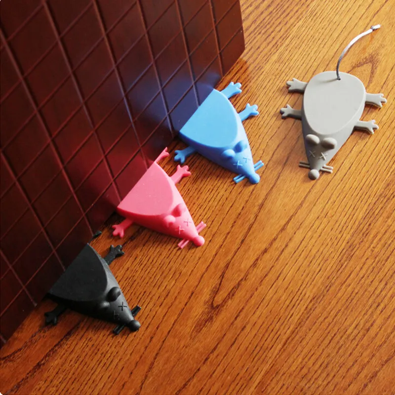Baby Toys Cartoon Cute Doorstop Animal Mouse Shape Silica Gel Door Stopper Baby Safety Supplies