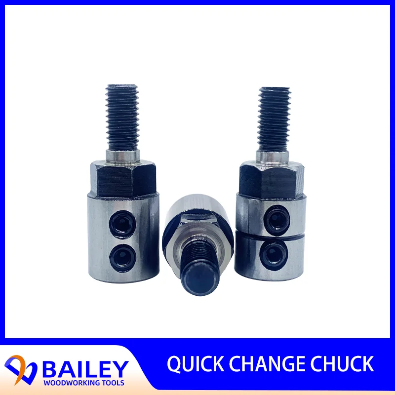 BAILEY 10PCS Keyless Drill Chuck C-M8/M10*45-1 R/L Adapter Drill Drilling Converter Tool Holder