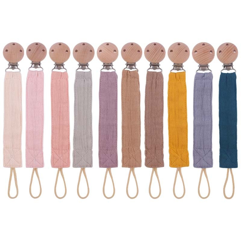 Cotton Cloth Baby Pacifier Clip Infant Soft Teething Soother Chew Pacifier Chains Nipple Dummy Holder Toys