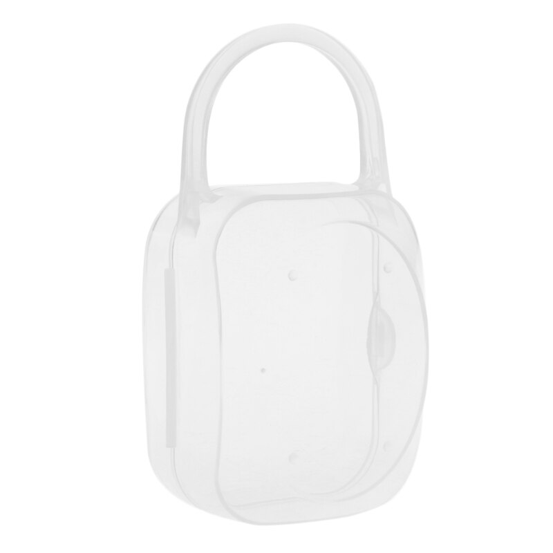 57EE Baby Pacifier Storage Box Cartoon Pattern Pacifiers Nipple Transparent Dust Boxes Portable Outdoor Travel for Carrier