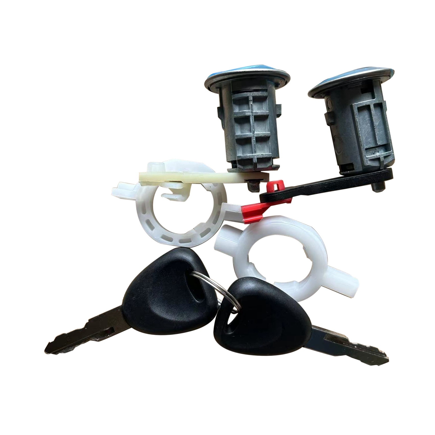 Left+Right Car Door Lock Barrel Cylinder with 2 Key for Renault Megane Scenic Clio Master OE 7701468981 7701468982