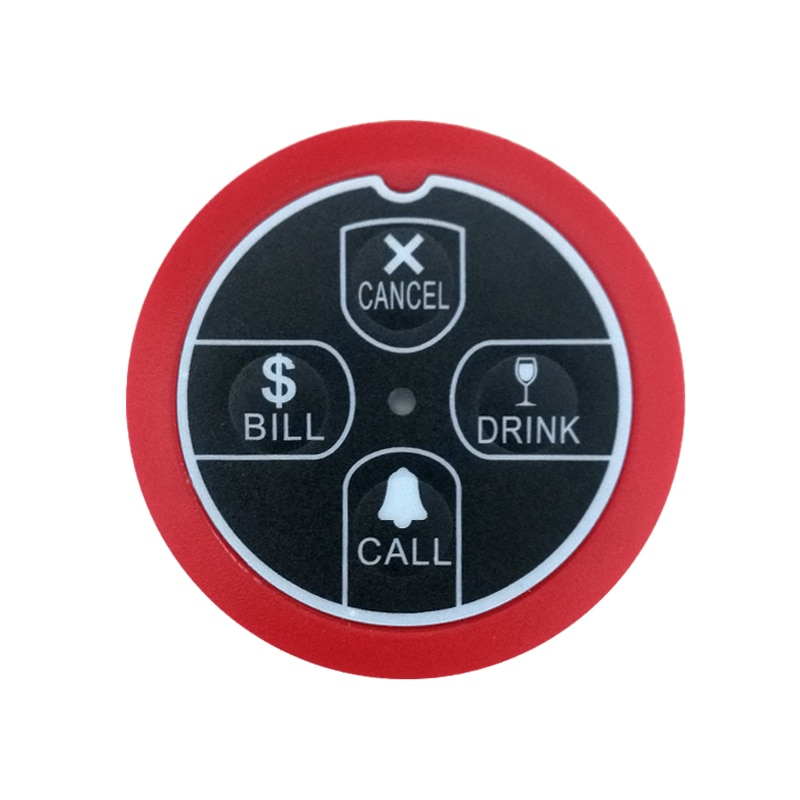 Restaurant Call Buttons 4-key buttons Wireless Waiter System Pager Customer Service Cafe Church Hotel Club
