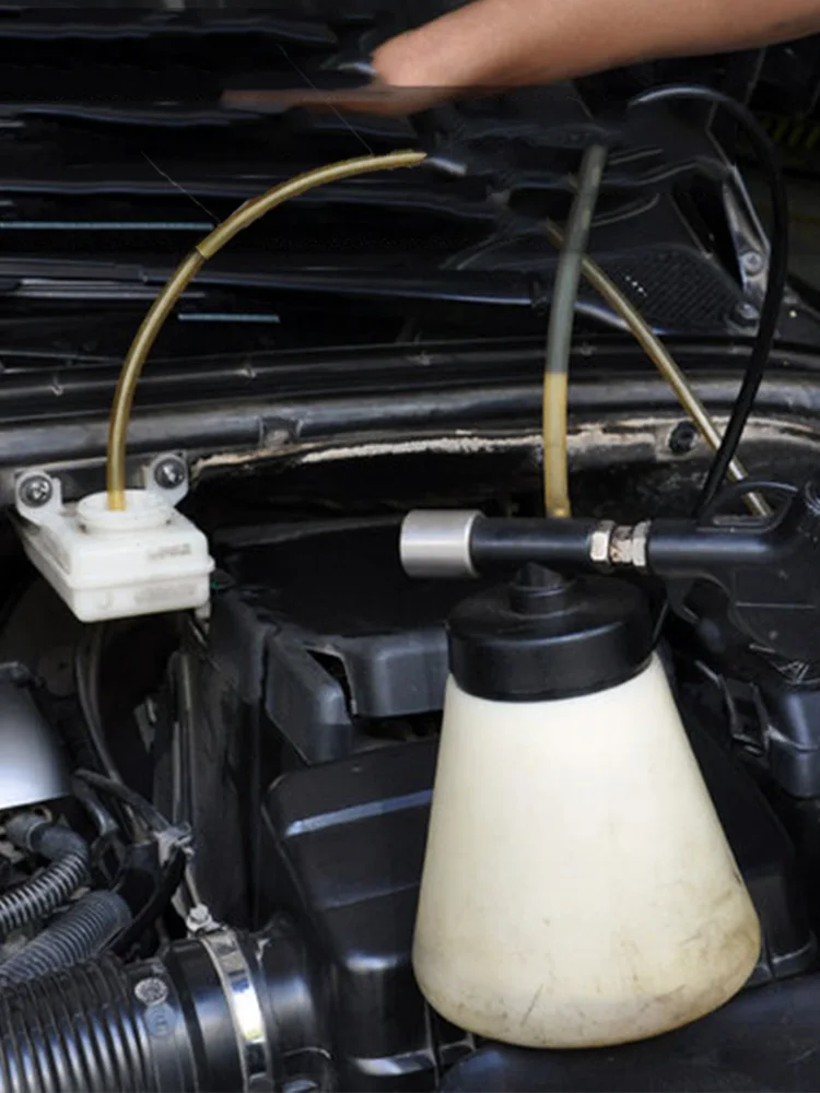 1L 0.75L Car Brake Bleeder Hydraulic Pumping Fluid Pump Kit Oil Change Purge Tank Tubes Repair Tool