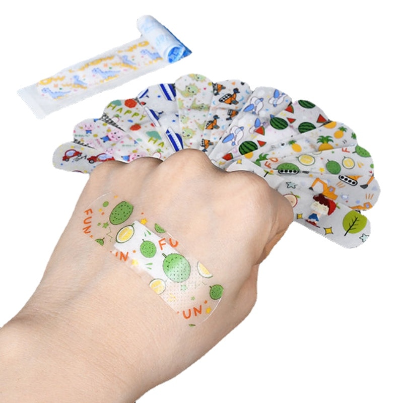 100pcs Random Cartoon Band Aid Kawaii Wound Dressing Plaster Adhesive Bandages for Medical First Aid Hemostasis Skin Patches