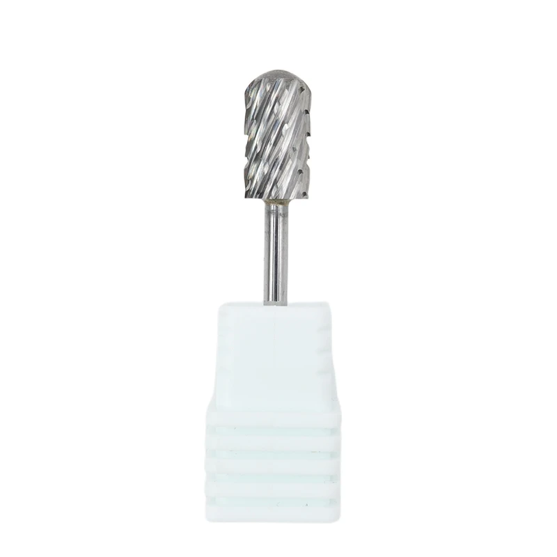 4XC 5In1 Two-way Tungsten Carbide Nail Drill Bit Barrel Cuticle Burr Bits For Manicure Electric