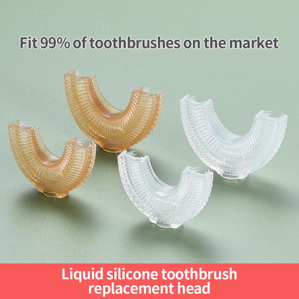 360° Deep Cleaning Baby Toothbrush Head Soft Silicone Childrens Toothbrush Soft Bristle Oral Care Cleaning Toothbrush Heads