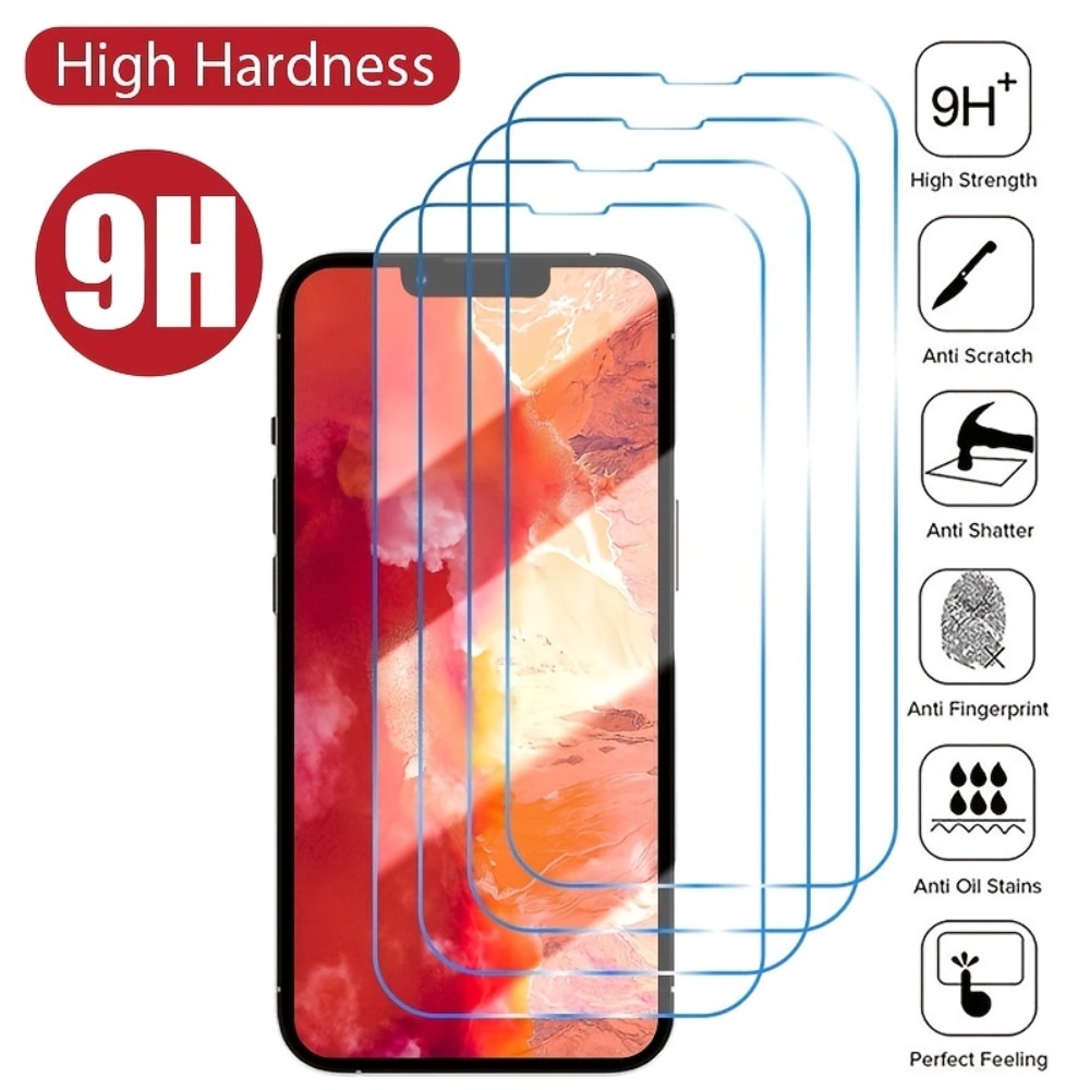 4PCS Full Cover Screen Protector For IPhone14 13 12 11 Pro Max Tempered Glass For IPhone 14 Pro 6s 7 8 14 Plus Film