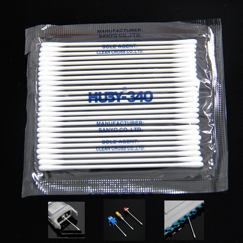 25PCS/bag SANYO HU3Y-340 Fiber Optic cleaner Cotton swab 2.5MM fiber connector cleaner Sticks SC FC LC ST MU cleaning rod