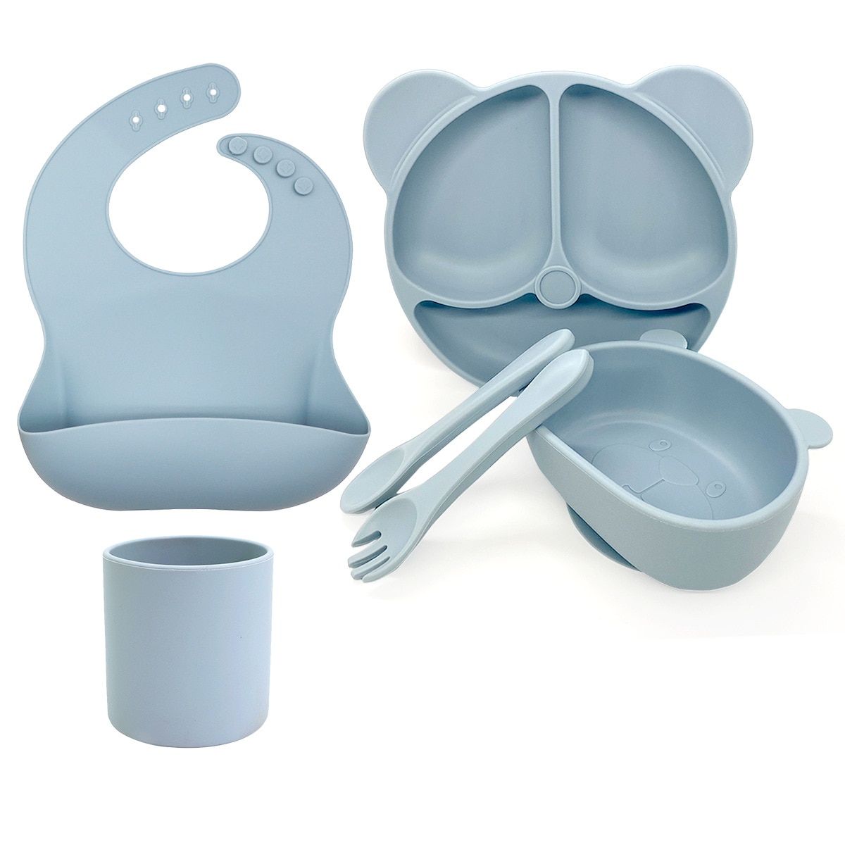2023 Children's Silicone Dinner Plate Silicone Bowl Spoon Set Cartoon Bowl Baby Products Wholesale Children's Tablewar