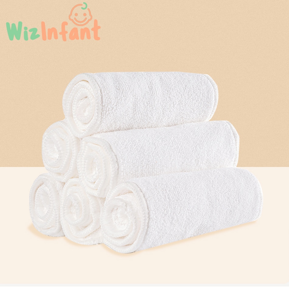 WizInfant 1pc Washable Reusable Baby Nappy Inserts 3 Layers Microfiber 35*13.5cm Fast Dry Cloth Diapers Liner