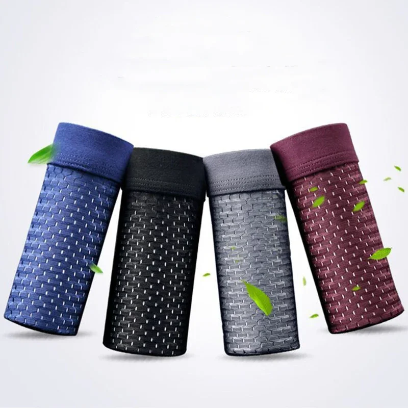 2Pcs/Lot Men's Bamboo Underpants Men Underwear Boxershorts Breathable Hombre Hole Large Size Sexy