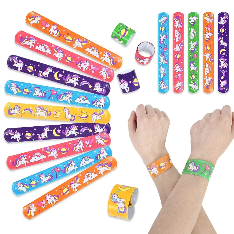 10pcs Cartoon Unicorn Clap Circle Girl Animal Theme 1st Birthday Party Decoration Kids Toy Gift