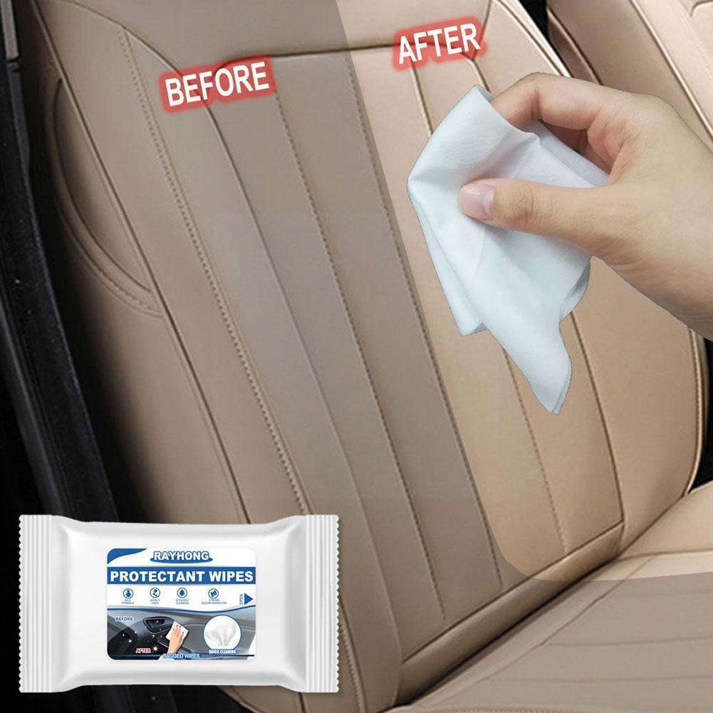 Car Interior Wipes Glass Leather Interior Refurbished Wipes Maintenance Steering Care Wet Sofa Clean Instrument Wheel Clean S1O1