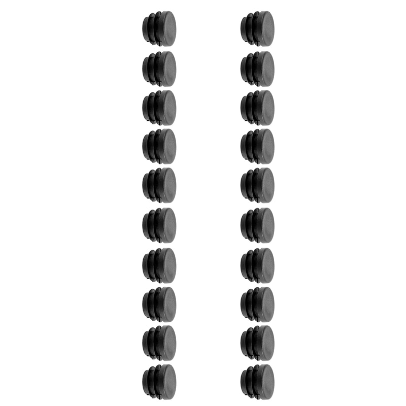 Blanking End Caps Round Tube Insert Cover 19Mm Dia 100 Pcs Black