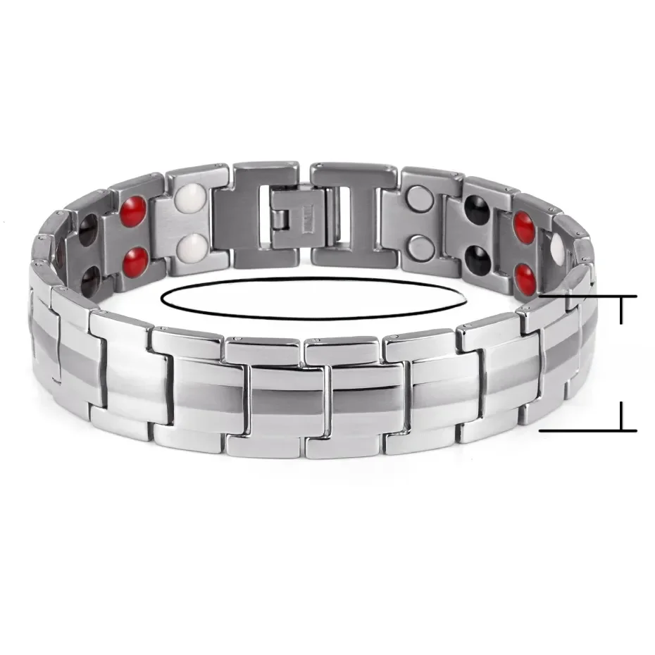 Rainso Health Care Stainless Steel Bracelet With Magnetic Men's Bracelet Viking 4in1 Elements