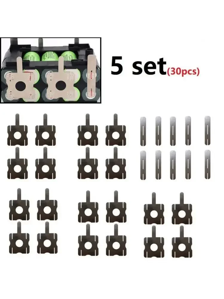 30pcs Spot Welding Nickel Plate Battery Plating Nickle Sheet U-shaped Strap Strip Sheets For Battery
