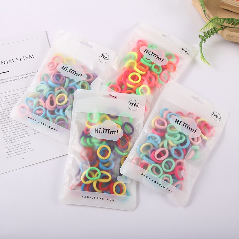 50PCS Baby Girl Elastic Hair Bands Multicolor Kids Ponytail Holder Rubber Bands Children Hair Ring Baby Girl Hair Accessories