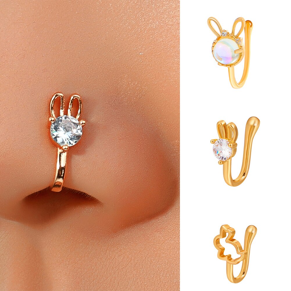 Non-perforated U-shaped Nose Clip Fake Nose Piercing Jewelry Stainless Steel Rings Fashion Jewelry septum piercing nariz