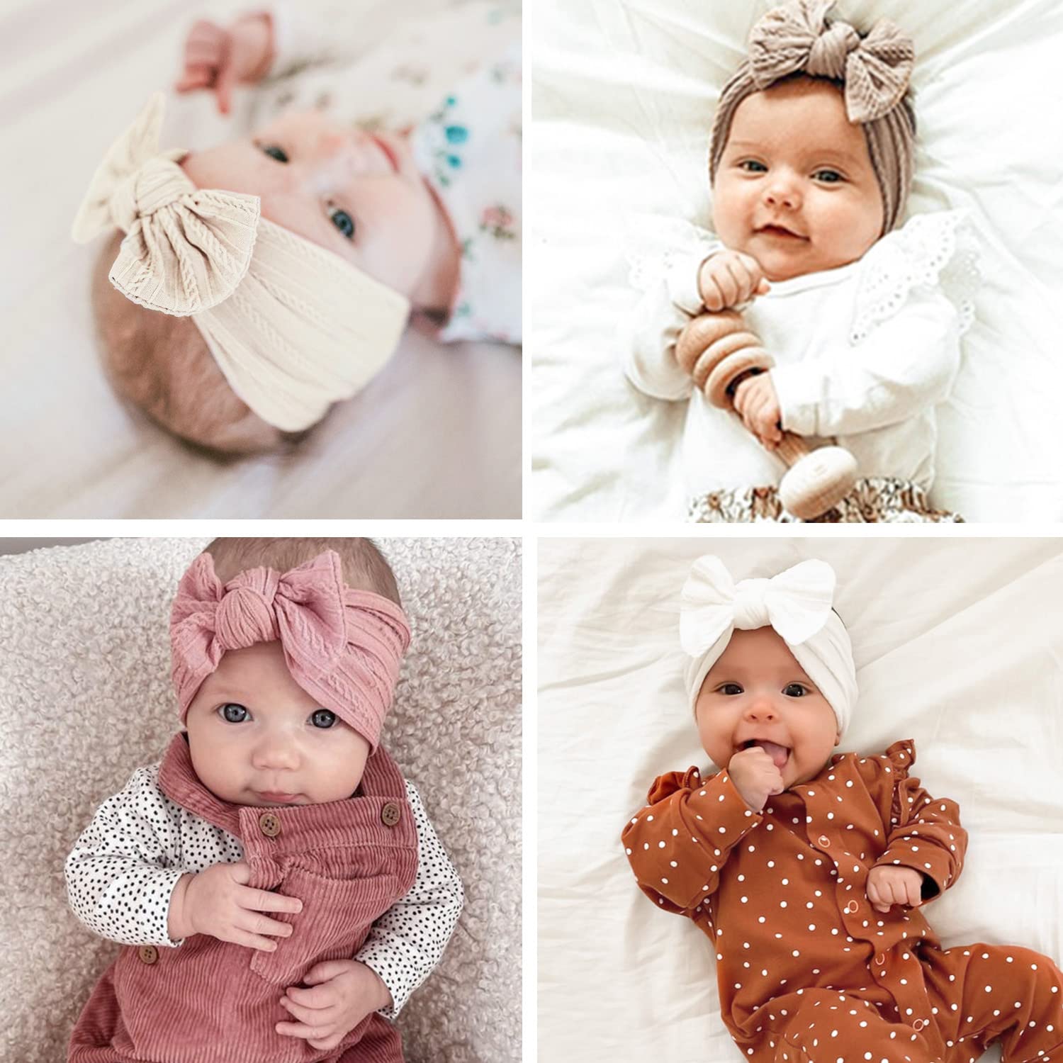 1Pcs Newborn Baby Headband for Girls Elastic Knit Children Turban Baby Bows Soft Nylon Cute Kids Headwear Hair Accessories