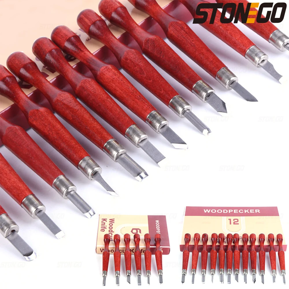 STONEGO Wood Carving Tool Hand Chisels Carving Knives Kit for Carving Wood, Resin and